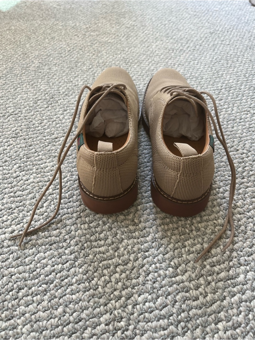 LIKE NEW GH Bass Women’s 10 Denise Knit Derby Oxford Flat Tan Beige - Picture 3 of 6